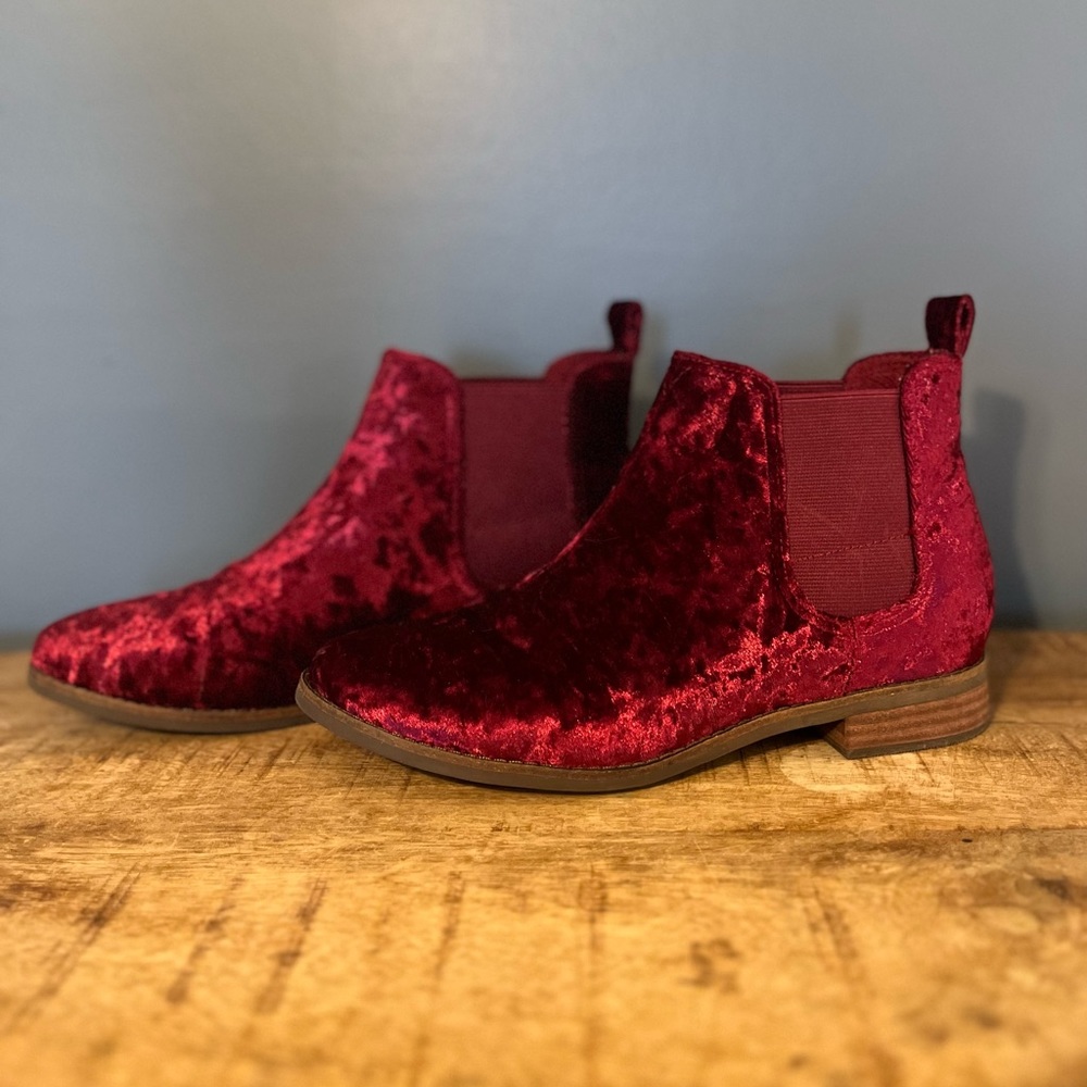 Toms Velvet Booties